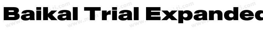 Baikal Trial Expanded Bold字体转换